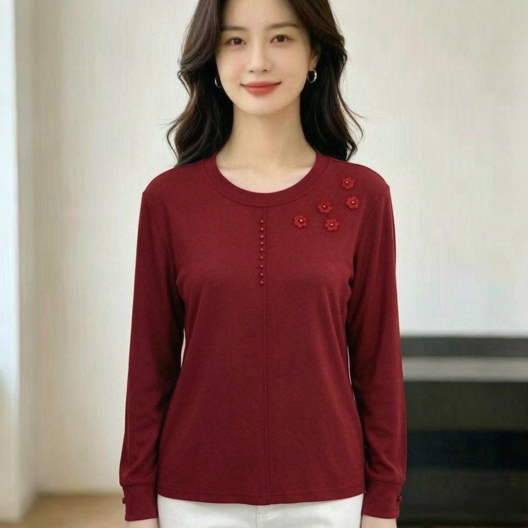 大码女装春秋装微胖mm女士T恤T恤