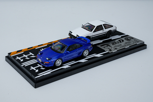 动漫社 1:64 丰田MR2 SW20 AE86 头文字D套装 合金汽车模型 收藏