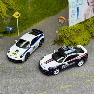 Sparky 1:64 保时捷911Dakar & Shell #19 Dakar双车合金汽车模型