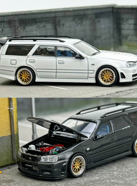 ZOOM GTR R34 瓦罐 旅行车 全碳版 1:64合金汽车模型收藏摆件开盖