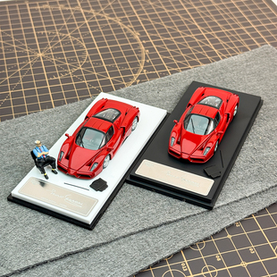 现货 King Model 1:64 恩佐enzo金属红 带人偶 合金开盖汽车模型