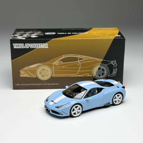 现货 TOC富美 1:64 跃马 FE458 Speciale 定制色 合金汽车模型
