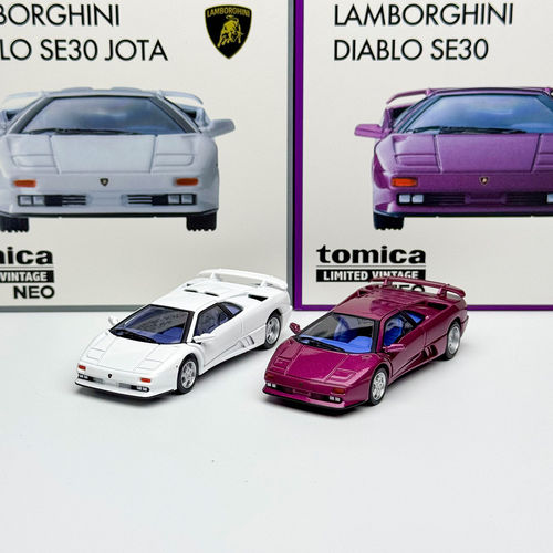 tomytec TLV 1:64 兰博基尼Diablo 大菠萝 紫色白色合金汽车模型