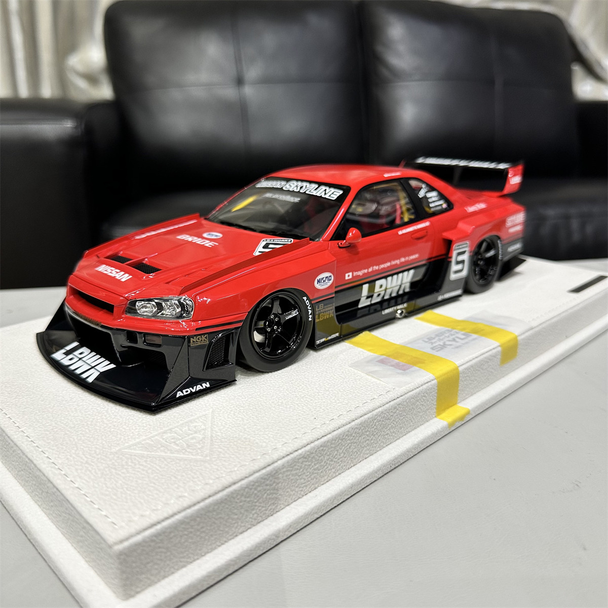 make up 1:18 尼桑gtr34 战神 lbwk宽体改装 er34 树脂汽车模型