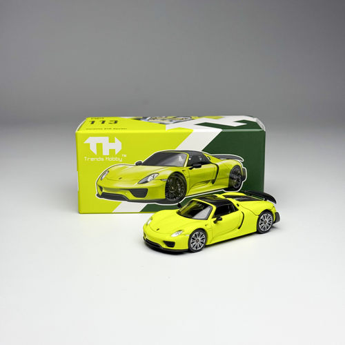 Trends Hobby TH 1:64 保时捷 918 spyder 可开前盖 合金汽车模型