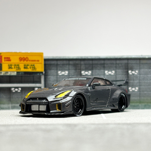 CM 1:64日产LBWK GTR R35 RR 全碳 合金汽车模型 附替换轮静态