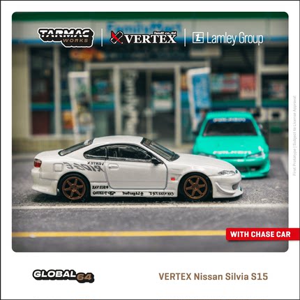 TARMAC works 1:64 尼桑Silvia S15 金属白 合金汽车模型收藏摆件