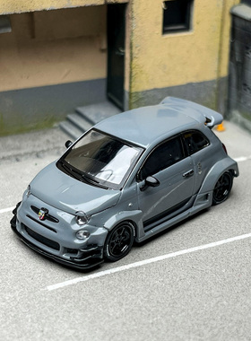 现货 MINIGT 1:64 #995 阿巴斯 Abarth 595 灰色 合金汽车模型
