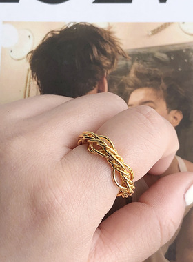 欧美缠绕戒指女设计感小众复古