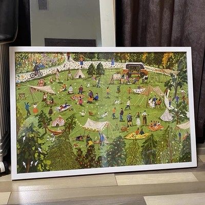 拼图框1000片50x75框架50x70装裱500片挂墙简约实木框可定制