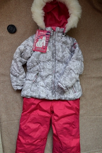 两至六岁欧美品牌儿童中童小童宝宝滑雪服套装女童背带棉裤加棉衣