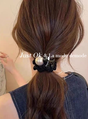 卡通小狗圆球橡皮筋女2025新款个性简约扎马尾高弹力发绳儿童发圈