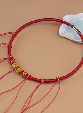 宝宝金锁项圈绳子多挂不褪色
