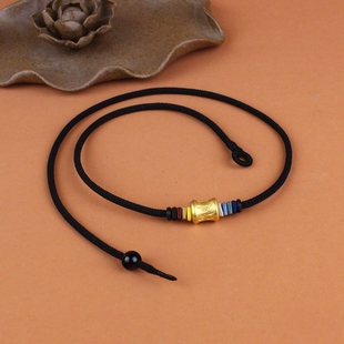 手工编绳项链绳子diy配件大孔珠子弯管路路通横穿吊坠挂件绳