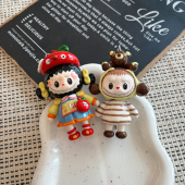 可爱卡通粘土拉布布公仔玩偶钥匙扣手机链挂饰包包挂件手工饰品