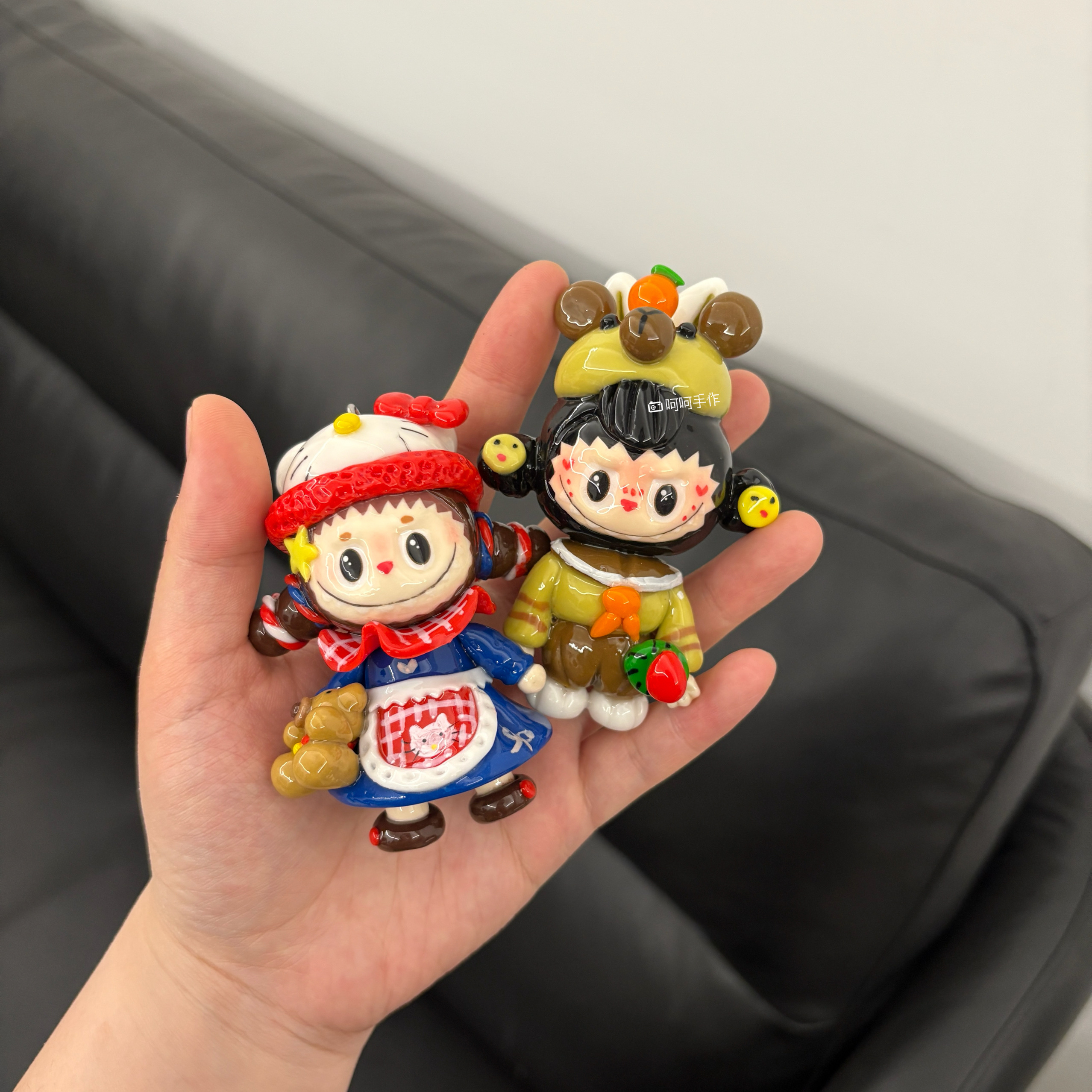 可爱卡通粘土拉布布公仔玩偶钥匙扣手机链挂饰包包挂件手工饰品