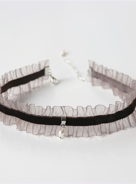 CHOKER三免一冷手作花边吊坠颈链