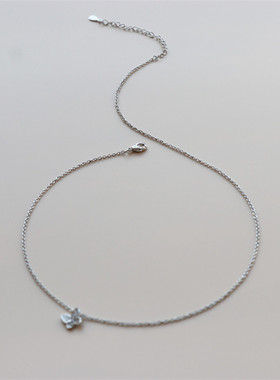 choker温柔风锆石925银锁骨链