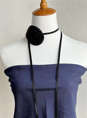 长款系带女颈饰颈链百搭花朵项圈