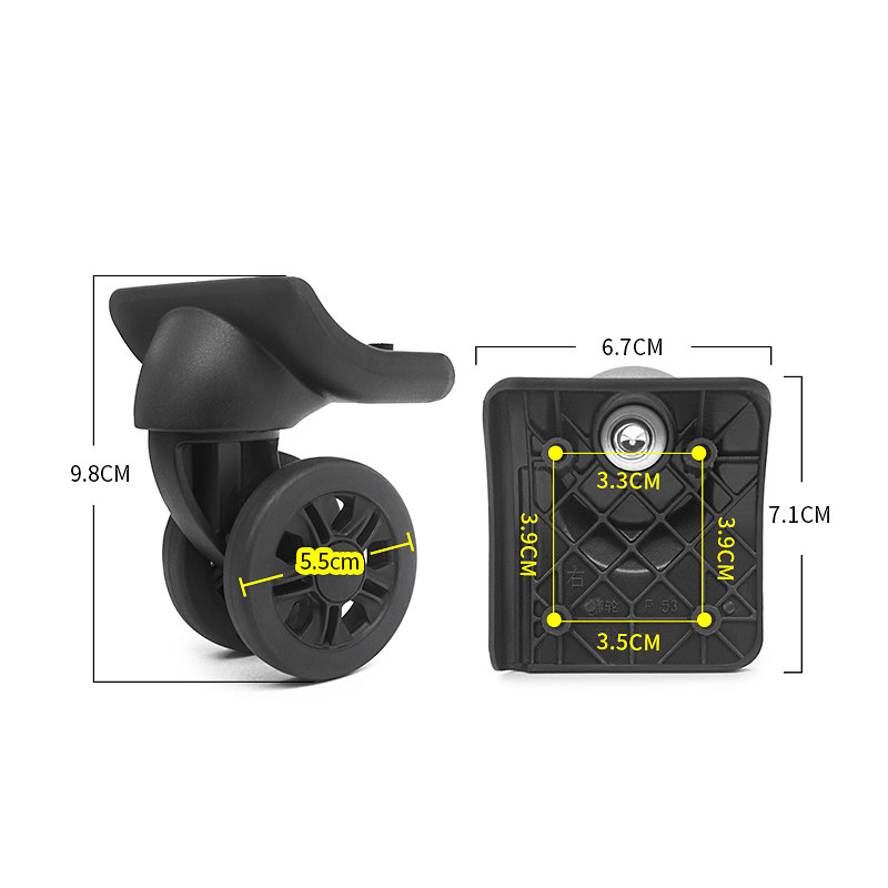 BW045#美旅拉杆箱旅行箱轮子奔轮F-53万向轮配件轱辘通用皮箱脚轮