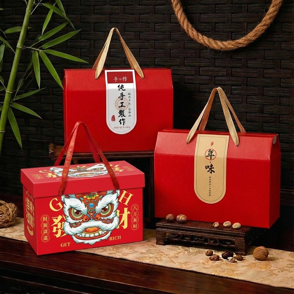 2026礼品盒空盒高档包装盒手提特产新年送腊味熟食礼盒定制logo,包装,礼品盒,淘宝优惠券,粉丝福利购,淘宝优惠卷