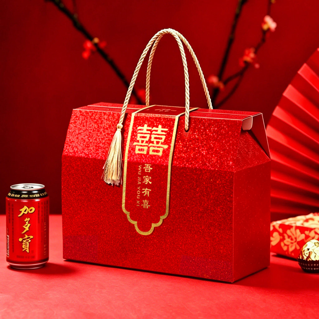 结婚喜糖袋子伴手礼2026中国风糖盒包装礼品空盒婚礼用品手提礼袋