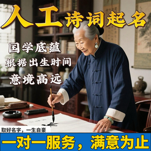 人工起名宝宝起名婴儿取名小孩新生国学传统文化个性深度规划分析