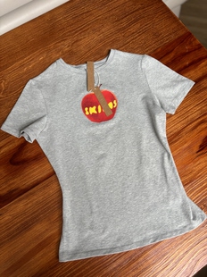 沙漏腰高弹力苹果修身 T恤COTTON系柔软舒适skim 显瘦正肩圆领短袖