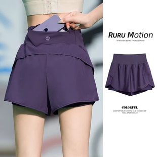 夏季运动短裤女款羽毛球专业训练防走光健身裤跑步跳绳速干三分裤