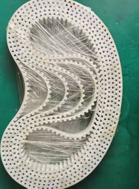 全新PU白色聚氨酯25-HTD8M-888-952-1152清洗机SMT防腐钢丝同步带