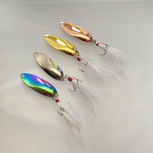 B011瓜子3 10克掛鍍品質(zhì)血槽三本鉤溪流馬口魚金屬路亞亮片刀劍
