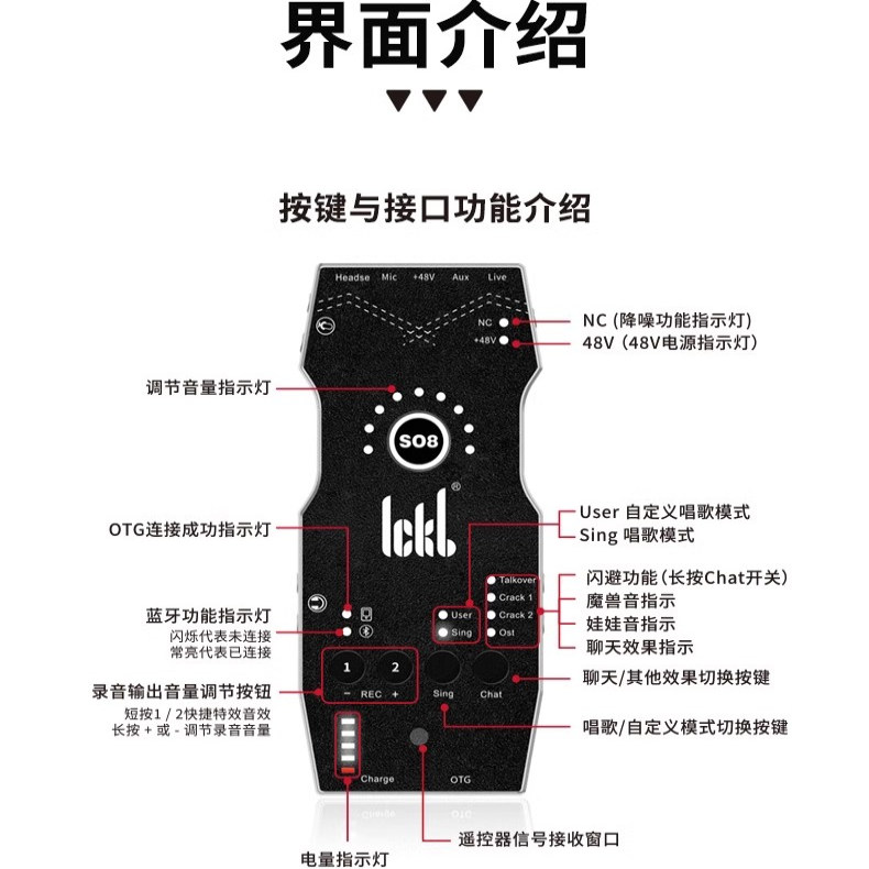专业手机直播录音声卡