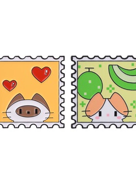 可爱小猫咪金属爱心胸针徽章饰品