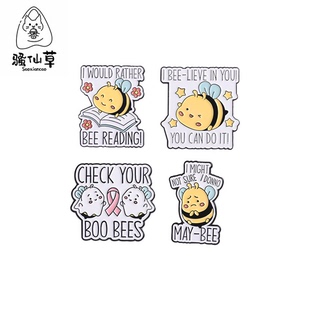 饰品 可爱蜜蜂金属烤漆徽章胸针调皮昆虫呆萌胸章女生衣服包包装
