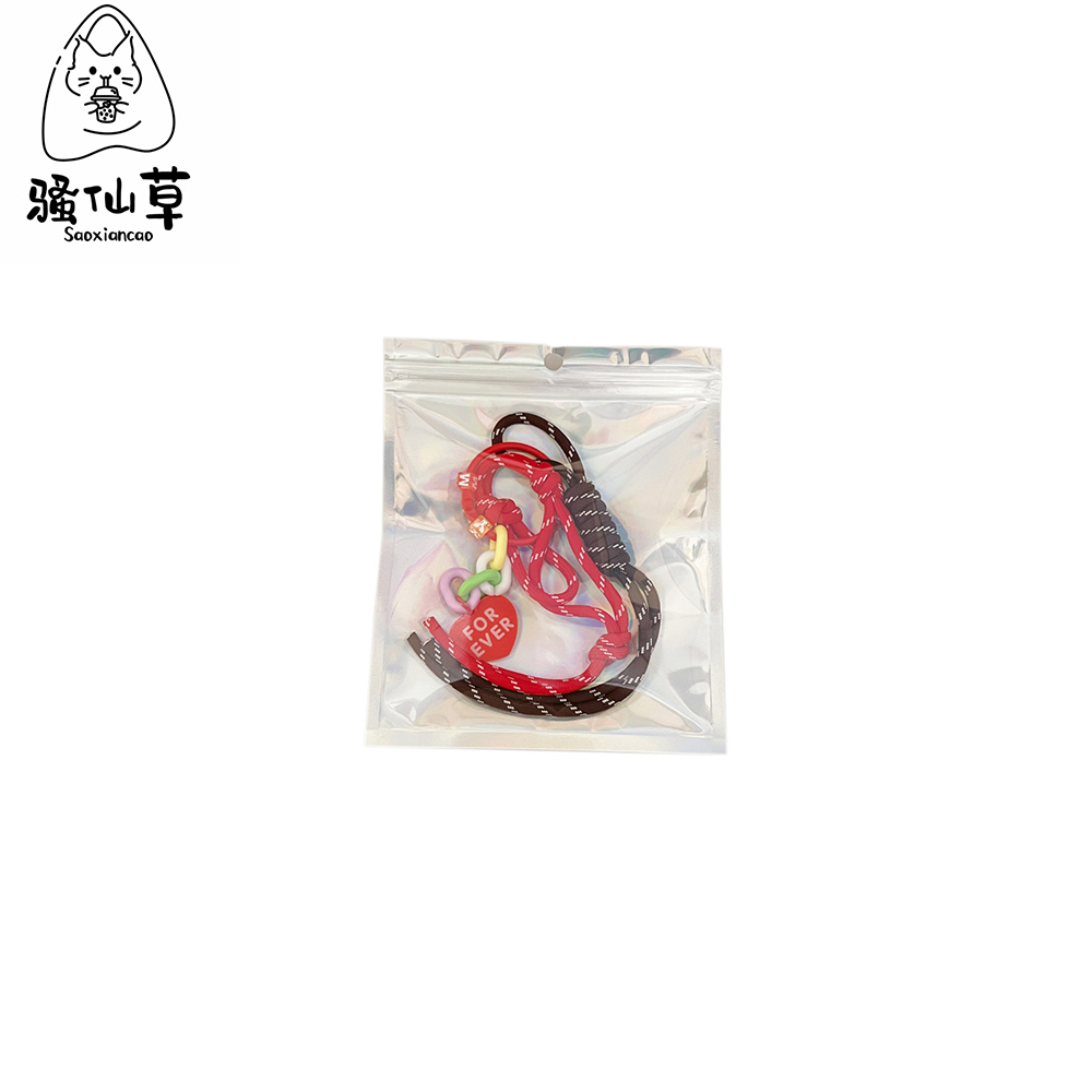 撞色ins风编绳挂饰挂链