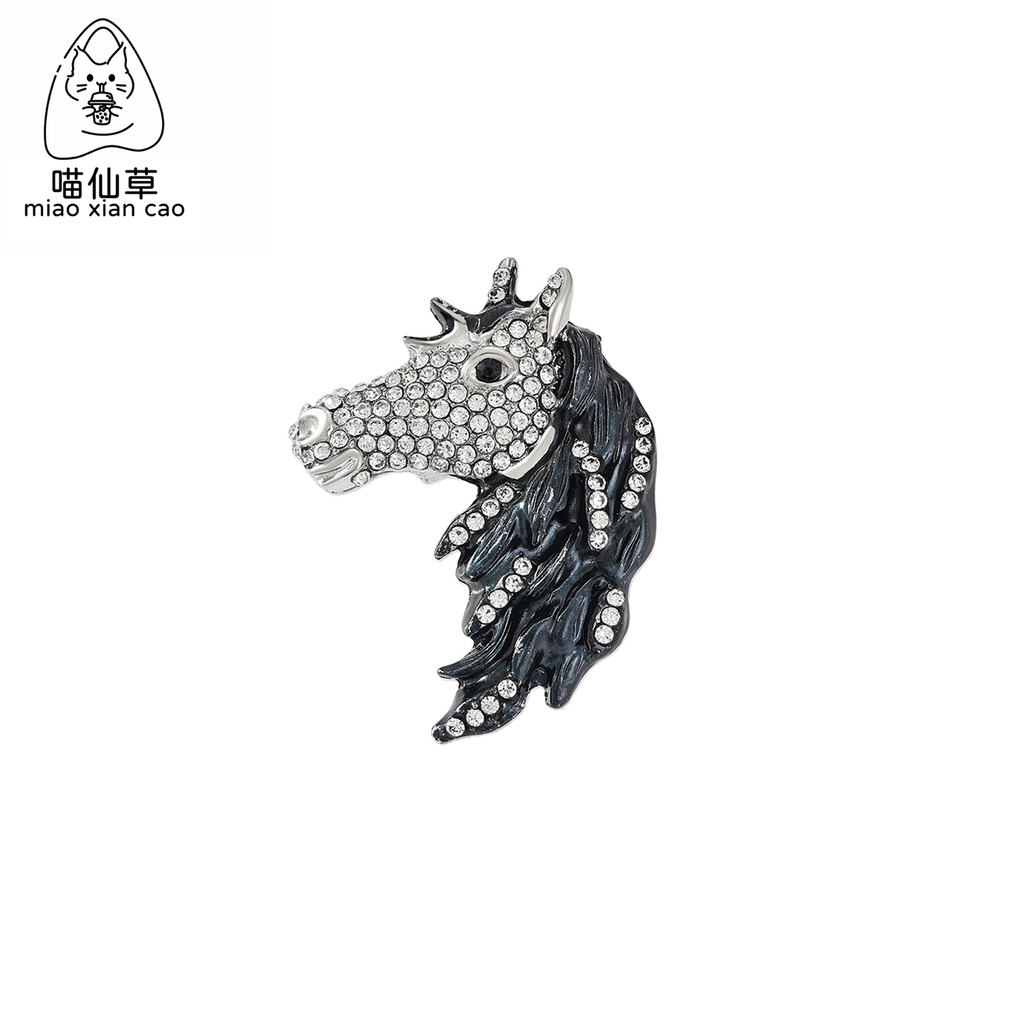 创意个性生肖马新年合金徽章胸针