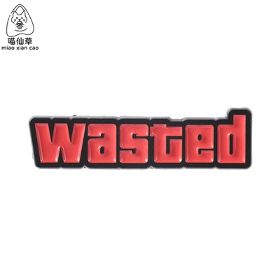 创意朋克摇滚英文金属徽章胸针