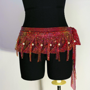 【流连忘返】沐熙佳肚皮舞网钻腰链珍珠元素12号精品大钻腰链