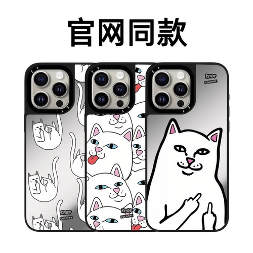 CASETiFiY联名搞怪插画黑白猫咪适用苹果iPhone17promax/16pro/15Plus手机壳14磁吸13个性12华强北平替潮男女
