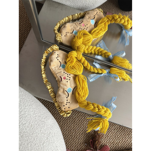 徐琳生活馆 网红搞怪风复古卡通假发美少女拍照遮光眼罩