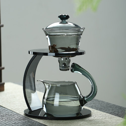 玻璃半自动泡茶器功夫茶具套装组合懒人家用感应泡茶壶冲泡茶神器