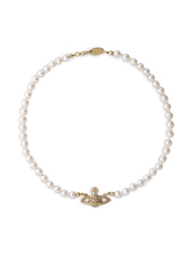 MINI BAS RELIEFCHOKER珍珠水钻项链 VIVIENNEWESTWOOD西太后土星