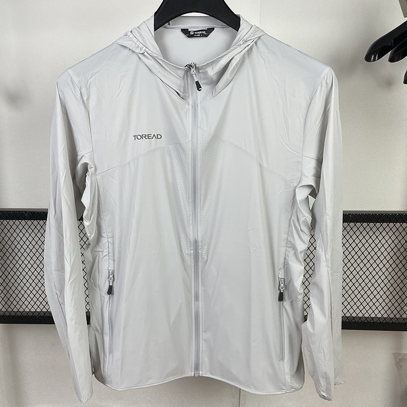 探路者防晒衣男 25春夏新户外休闲透气亲肤连帽皮肤衣