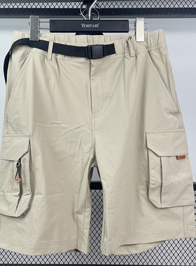 探路者速干短裤男24春夏户外弹力舒适徒步工装短裤TAMMBM81797