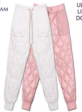 2025秋冬新款ins羽绒裤女 保暖高腰加厚外穿显瘦白鸭绒防寒灯笼裤