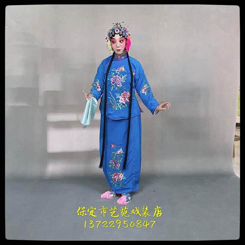 花旦袄裤裙小旦服装闺门旦小姑贤游龙戏凤正旦对披秦腔晋剧京剧