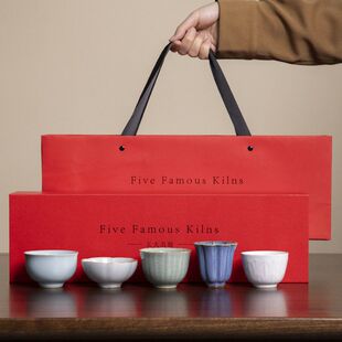 单个手工茶杯汝窑杯陶瓷主人家用功夫茶碗 杯月白杯品茗茶盏釉杯