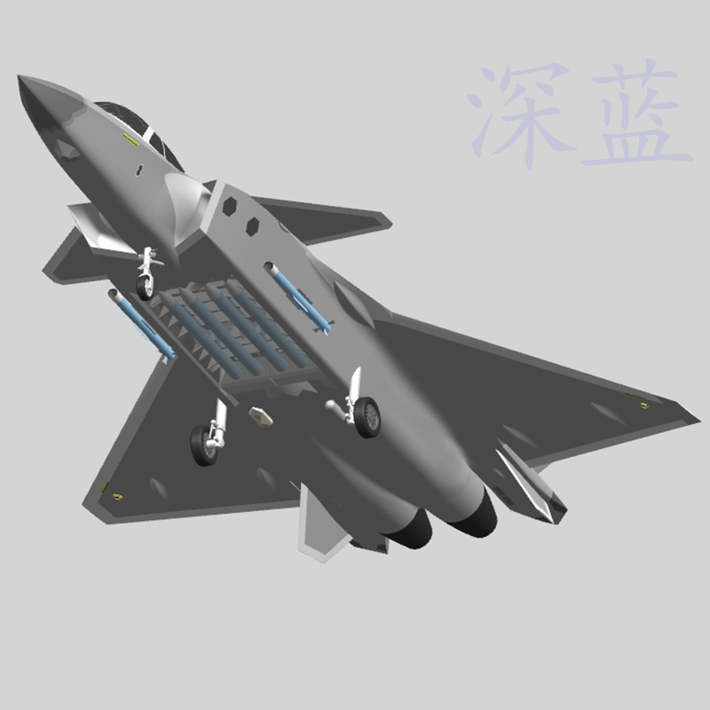 歼20双座版隐身战斗机飞机模型UGMAX三维立体文件多种格式可转换