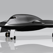 轰20隐身轰炸机猜想图设计模型UG MAX三维立体文件多种格式 可转换