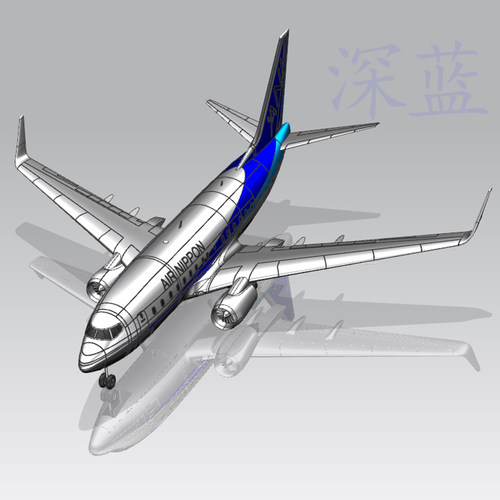 波音737-500仿真飞机航模型UG/MAX三维立体文件多种格式可转换